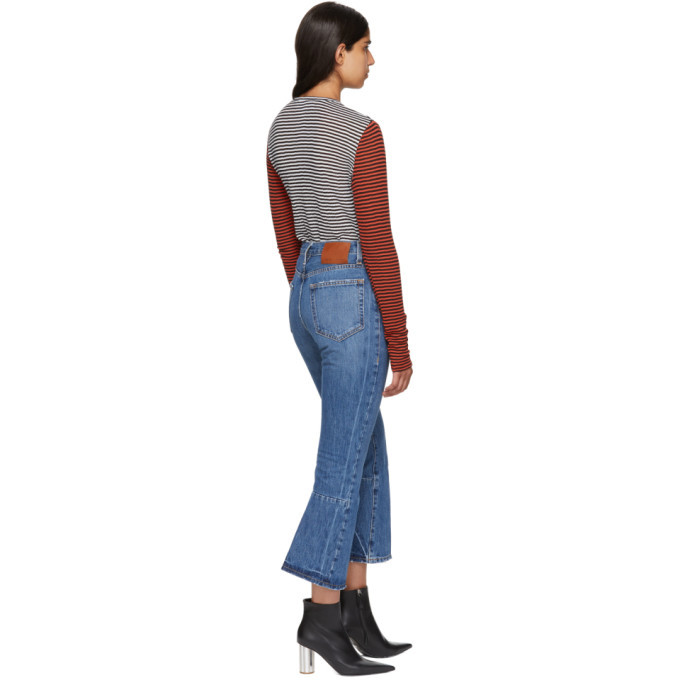 Proenza Schouler Blue PSWL Cropped Flare Jeans Proenza Schouler