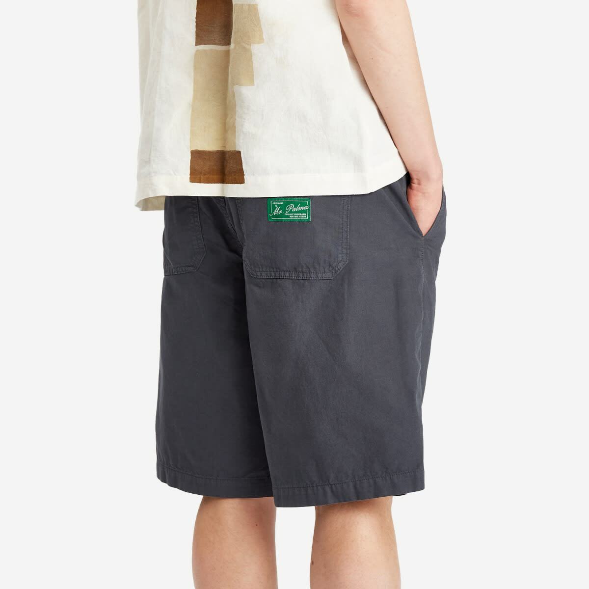 Palmes Men's Cotton Ripstop Shorts in Charcoal