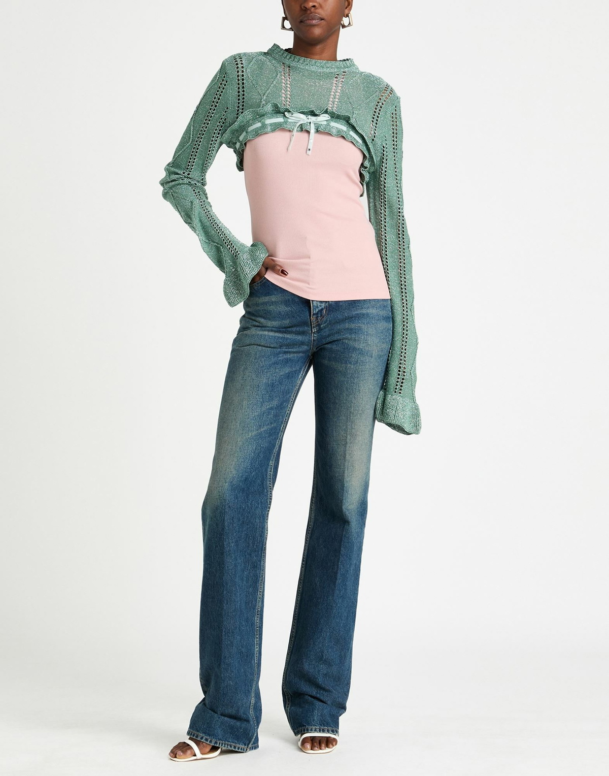 Cormio Womens Sweater in Sage green