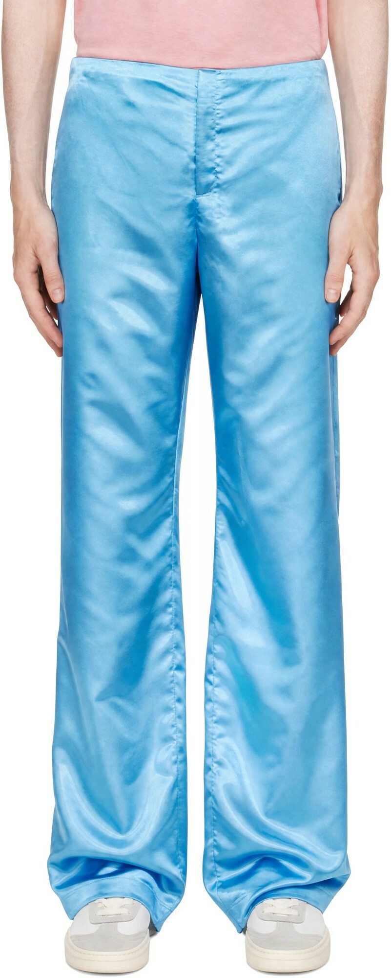 Acne Studios Blue Satin Trousers