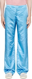 Acne Studios Blue Satin Trousers