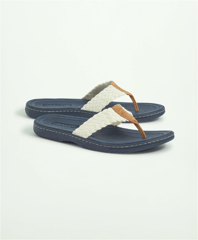 Photo: Brooks Brothers Men's Sperry x Baitfish Sandal Shoes | White