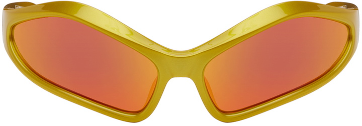 Photo: Balenciaga Yellow Fennec Oval Sunglasses