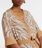 Max Mara Ostenda zebra-print silk wrap dress