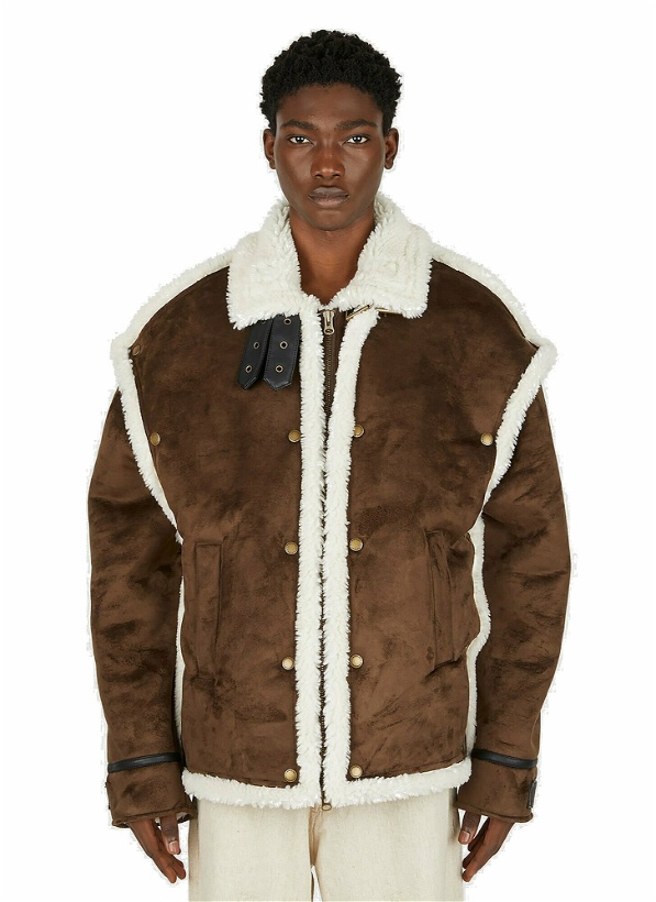 Photo: Faux Shearling Jacket in Brown