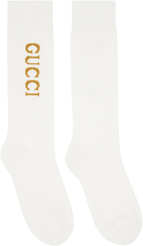 Photo: Gucci White Logo Socks