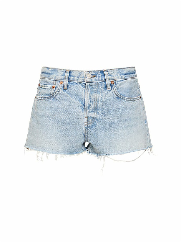 Photo: RE/DONE - Re/done & Pam Mid Rise Denim Shorts
