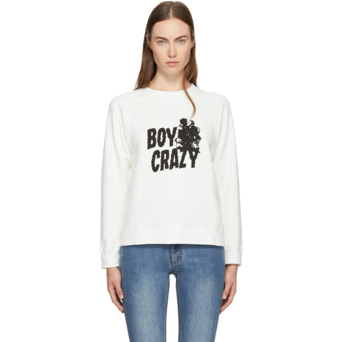 Alexachung Ivory Boy Crazy Sweatshirt Alexachung