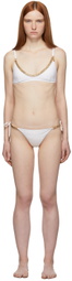 Stella McCartney White Padded Falabella Bikini