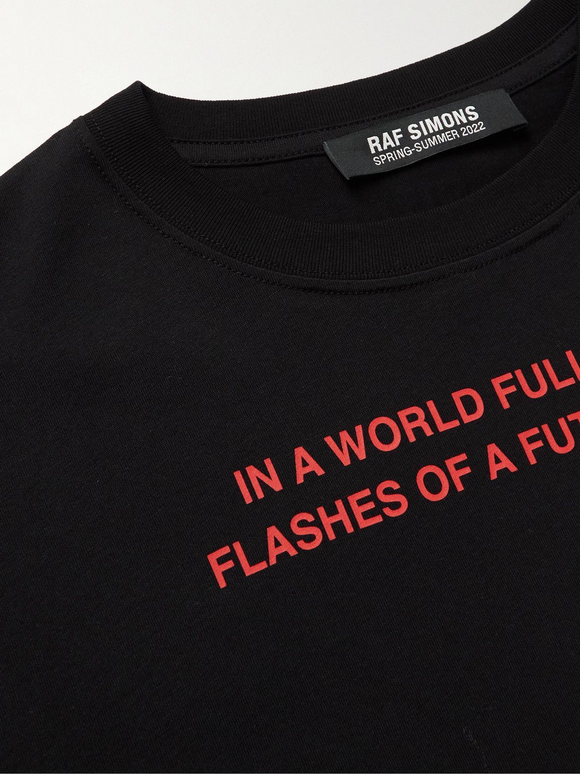 Raf Simons - Oversized Printed Cotton-Jersey T-Shirt - Black Raf