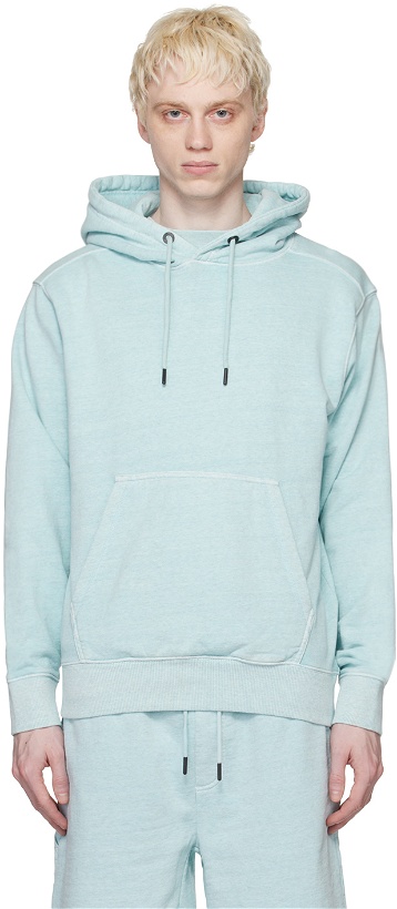 Photo: BOSS Blue Embroidered Hoodie
