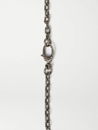GUCCI - Engraved Burnished Sterling Silver Necklace