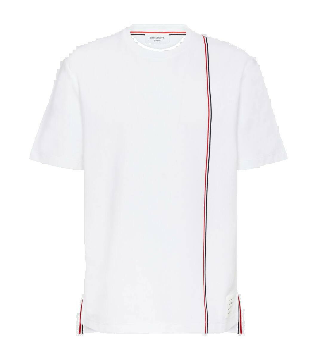 【THOM BROWNE】RWB Rugby Short Sleeve T-shirt/全国送料込み Thom Browne RWB Striped Trim Rugby Cotton T-Shirt | T-Shirts