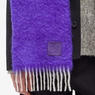 Loewe Men's Contrast Mohair Scarf in Purple