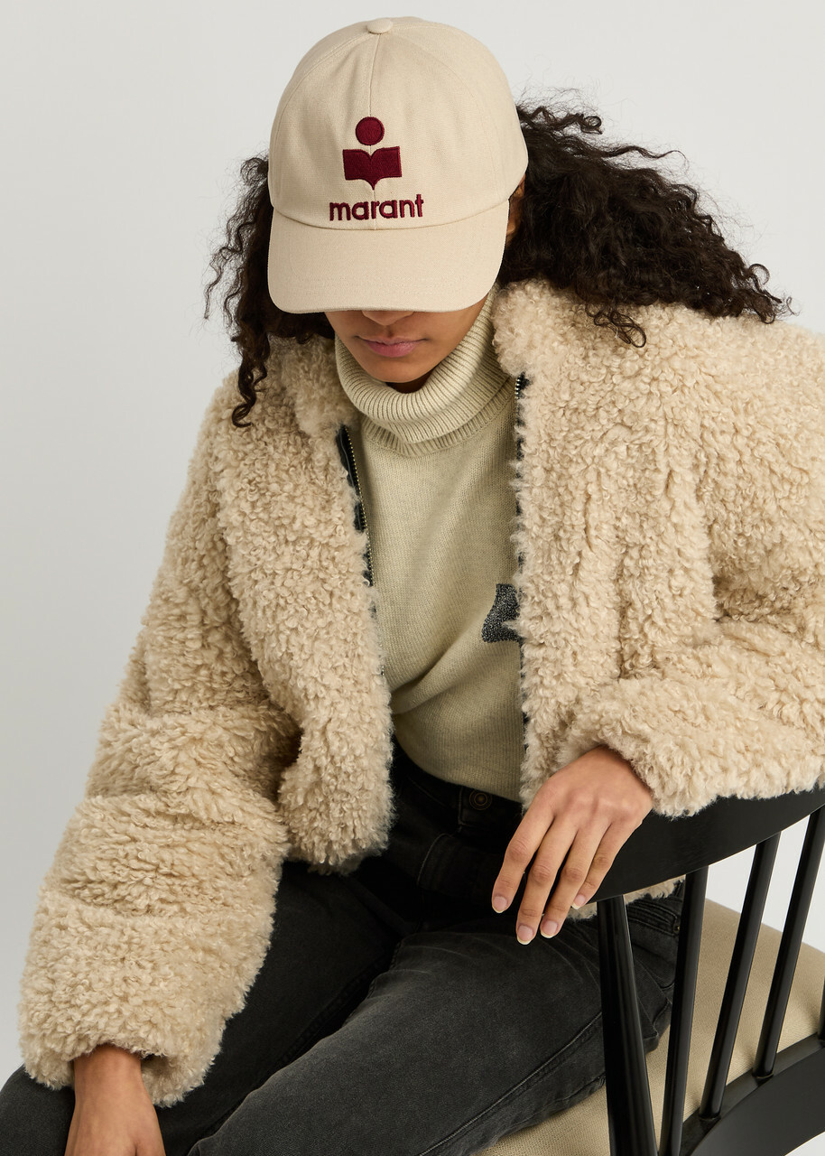 Isabel Marant Tyron Logo-embroidered Canvas cap Beige