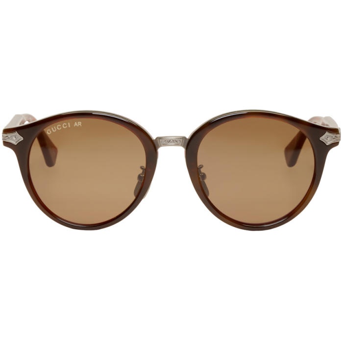 Photo: Gucci Tortoiseshell Layer Web Sunglasses