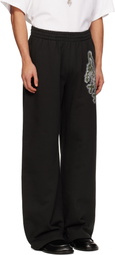 We11done Black Cross Chain Sweatpants