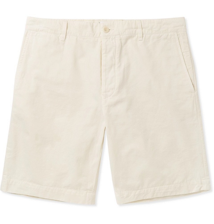 Photo: Mr P. - Garment-Dyed Cotton-Twill Bermuda Shorts - Men - Off-white