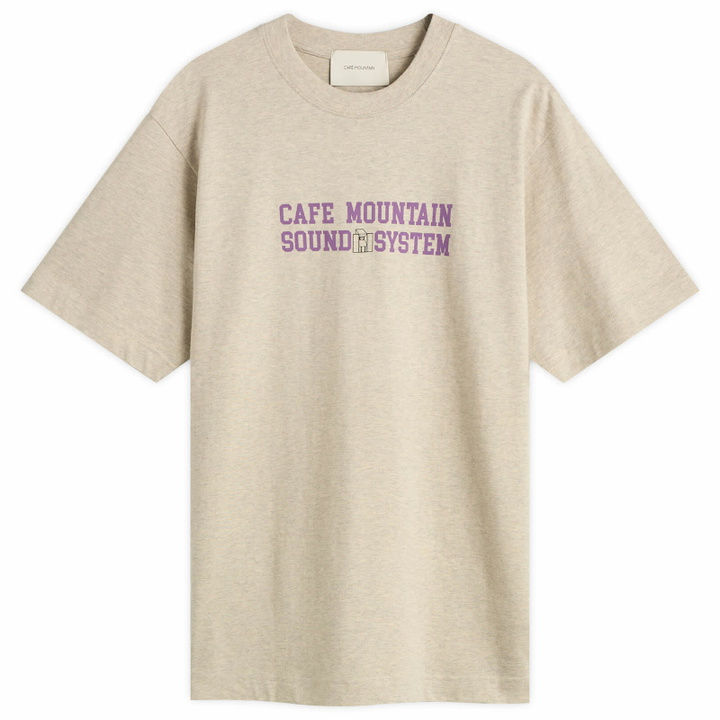 Photo: Café Mountain Men's Soundsystem T-Shirt in Vintage Heather And Lupin