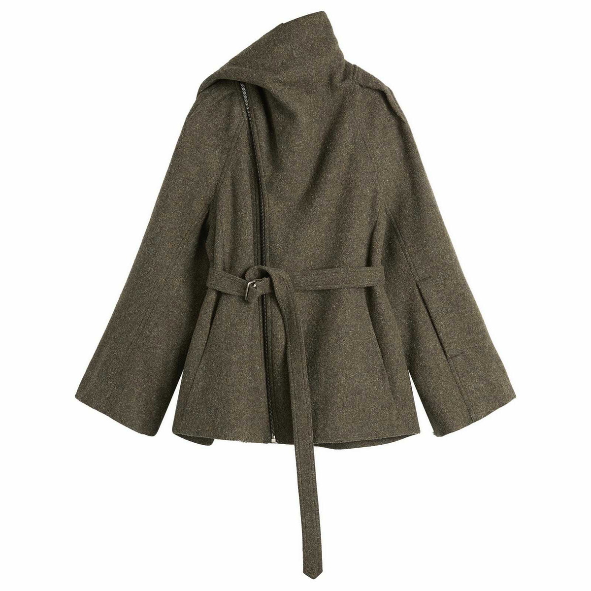 Rick Owens Taupe Moncler Edition Down Coyote Jacket Rick Owens