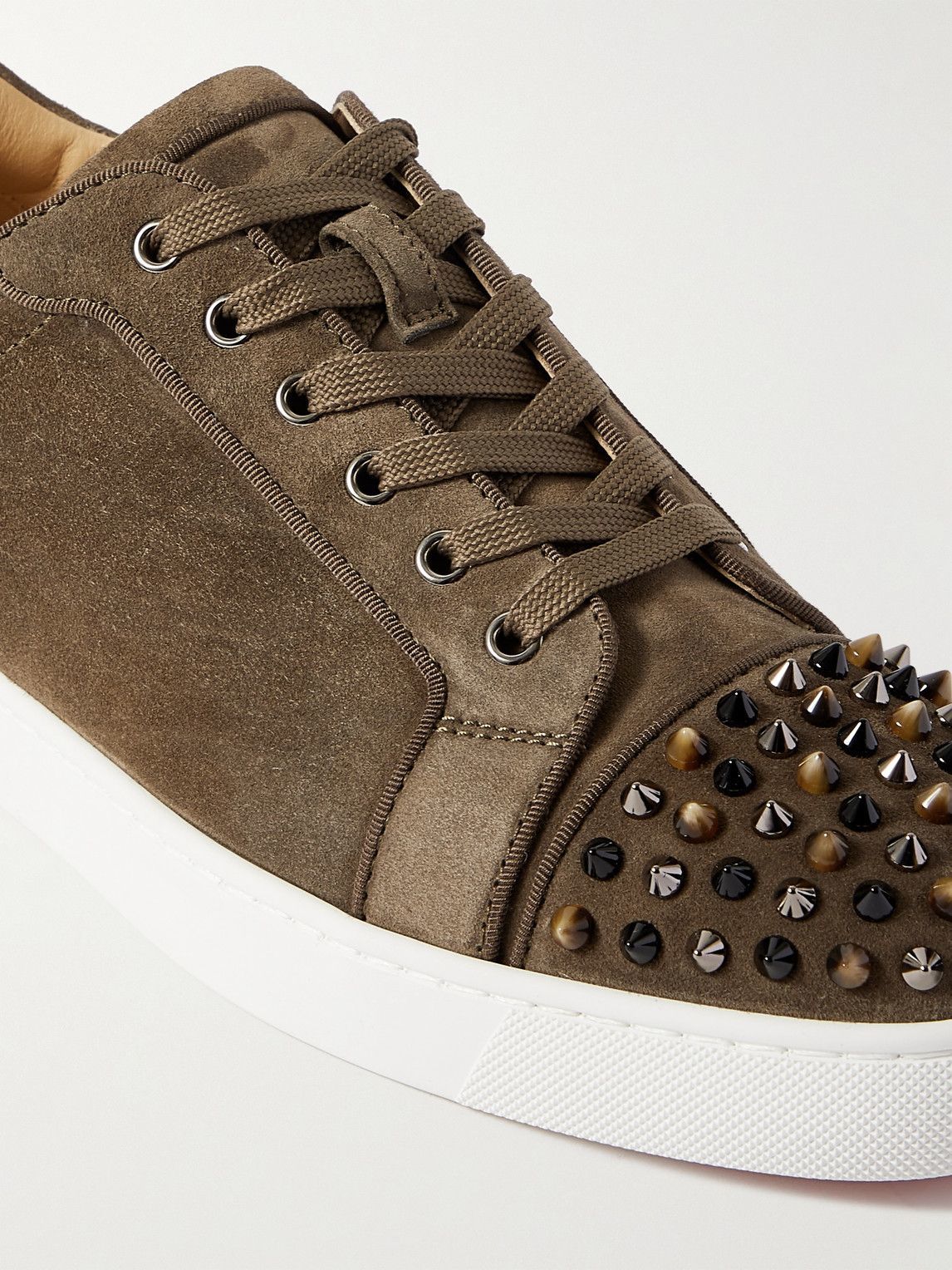 Brown christian louboutin sneakers best sale