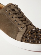 Christian Louboutin - Seavaste 2 Orlato Studded Suede Sneakers - Brown