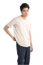 120% Lino T-shirt In Beige Linen