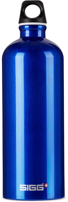 Photo: SIGG Blue Aluminum Traveller Classic Bottle, 1 L