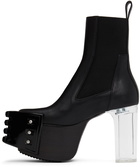 Rick Owens Black Grilled Platform Boots