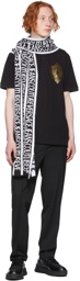 Versace Jeans Couture Black & White Logo Scarf