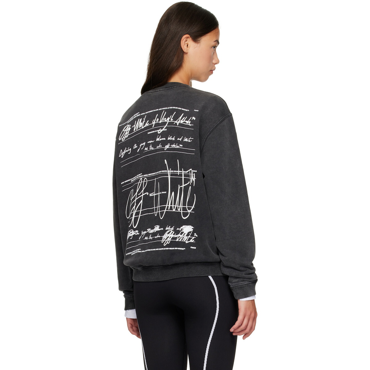 Off-White Gray 'Off White' Stroke Sweatshirt