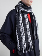 Missoni - Fringed Striped Wool Scarf - Black