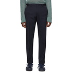 Dries Van Noten Navy Tropical Wool Philip Trousers