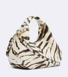 Ganni Mini zebra-printed tote bag