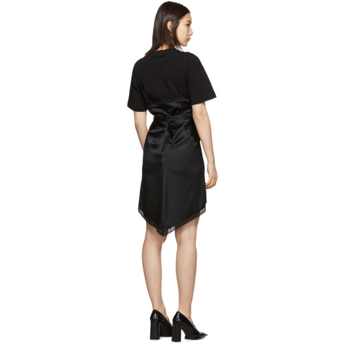 alexander wang cinched cotton shirt dress Alexander Wang Asymmetric Cinched Waist Dress, Black
