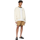 Rhude SSENSE Exclusive White and Black Hand Knit Cardigan