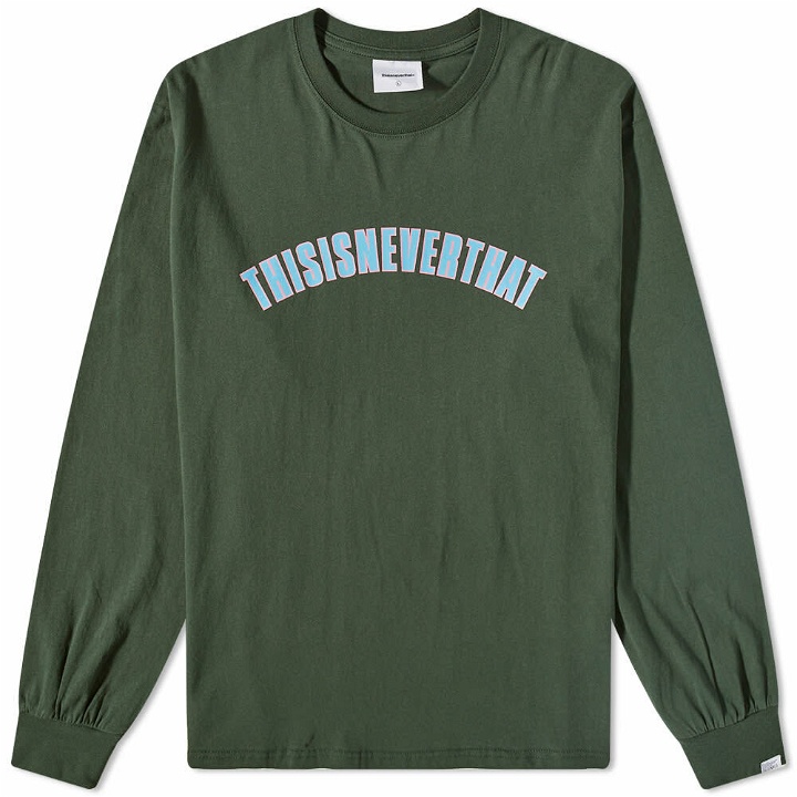 Photo: thisisneverthat Men's Long Sleeve New Arc T-Shirt in Forest