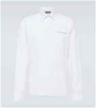 Zegna Long-sleeved cotton piqué polo shirt