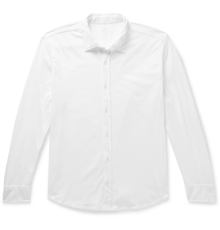 Photo: Save Khaki United - Garment-Dyed Supima Cotton-Jersey Shirt - White