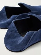 George Cleverley - Mayfair Collapsible-Heel Suede Loafers - Blue