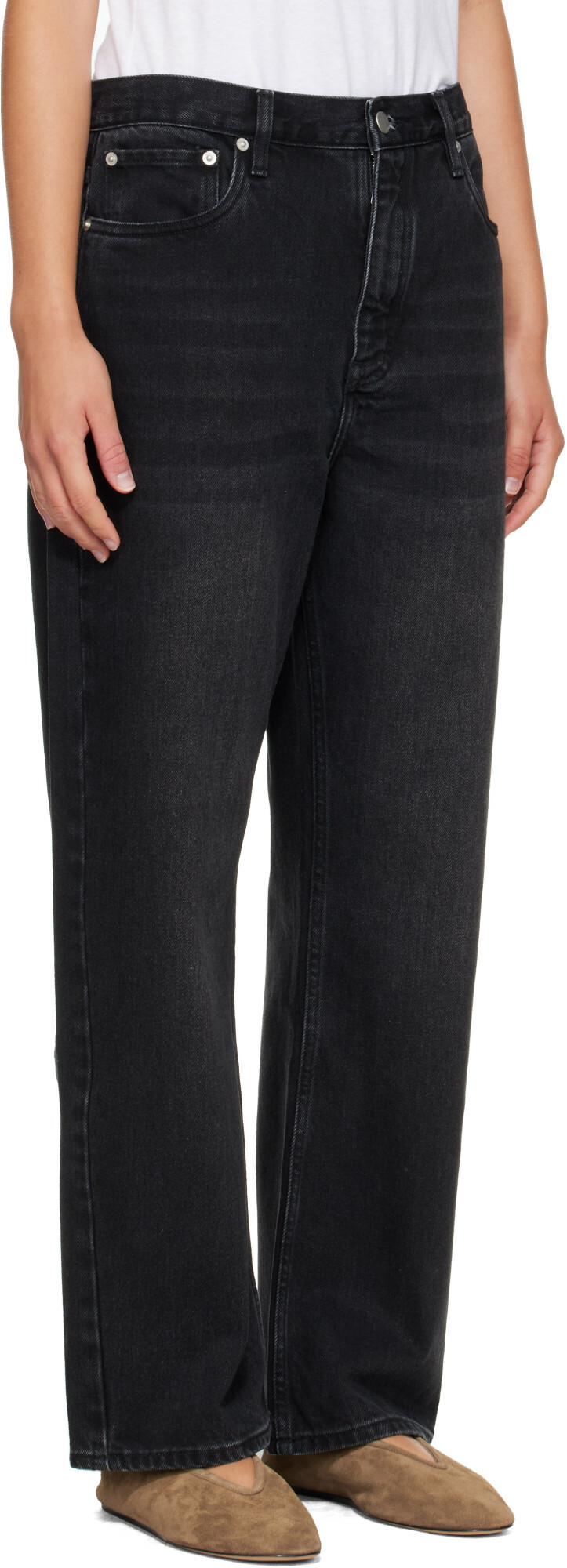 Studio Nicholson Black Denjo Straight Leg Jeans