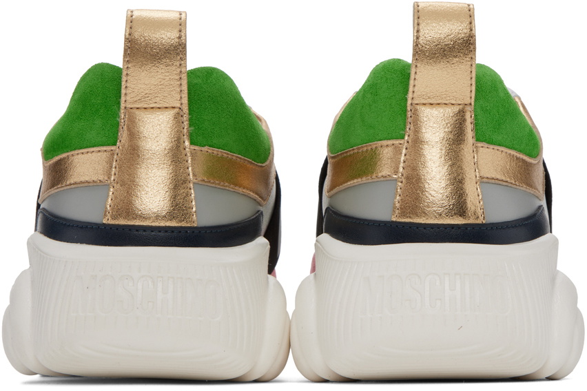 Moschino 24AW コート マルチカラー Made In Italy Moschino Multicolor Elastic Band Teddy Sneakers Moschino