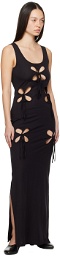 J.Kim Black Staple Petal Maxi Dress