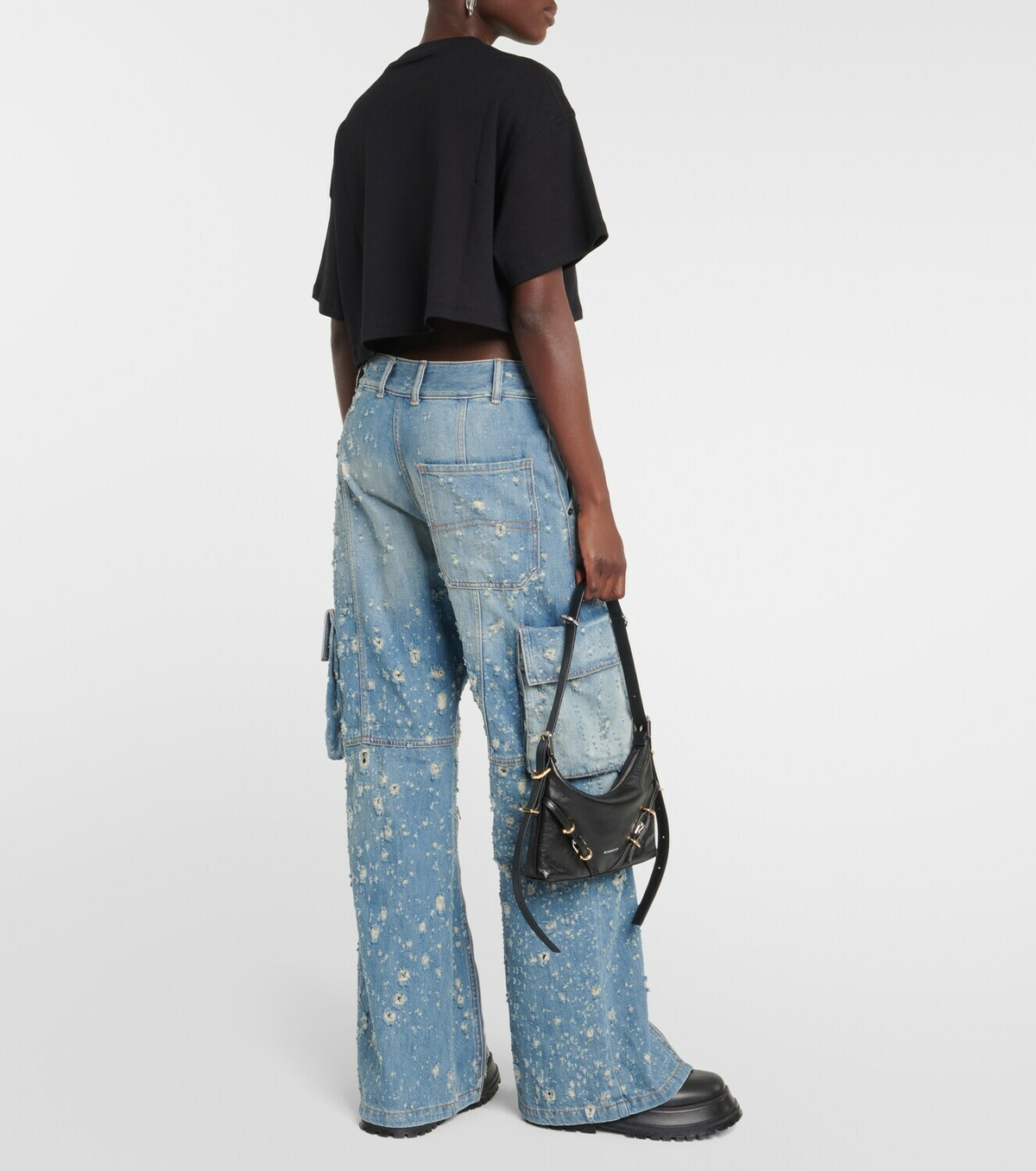 Amiri washed t-shirt bevel cut letter printing short sleeve main image 1