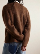 Séfr - Kaito Brushed Mohair-Blend Cardigan - Brown