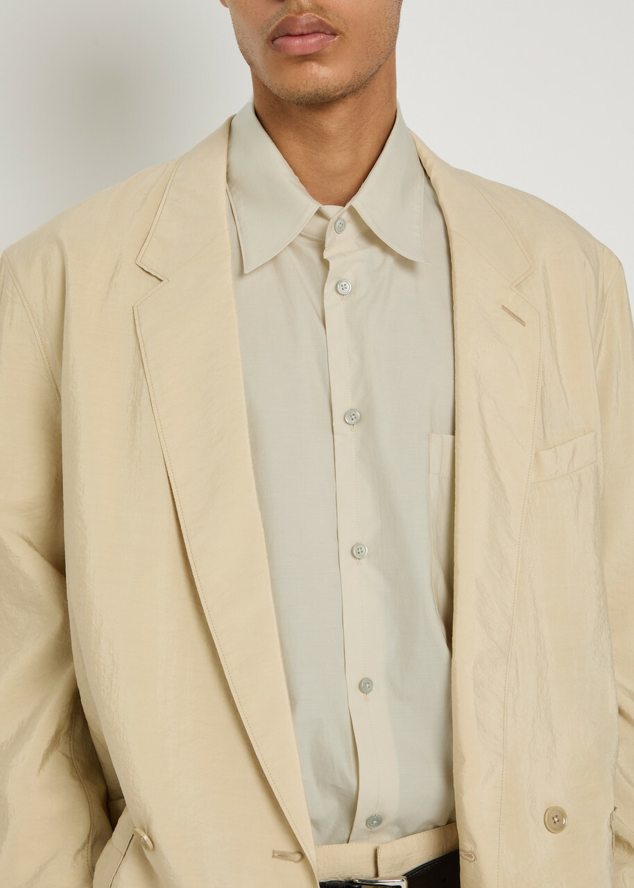 Lemaire Cotton and Silk-blend Shirt Cream