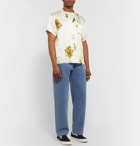 Pop Trading Company - Van Gogh Camp-Collar Printed Silk-Satin Shirt - Neutrals