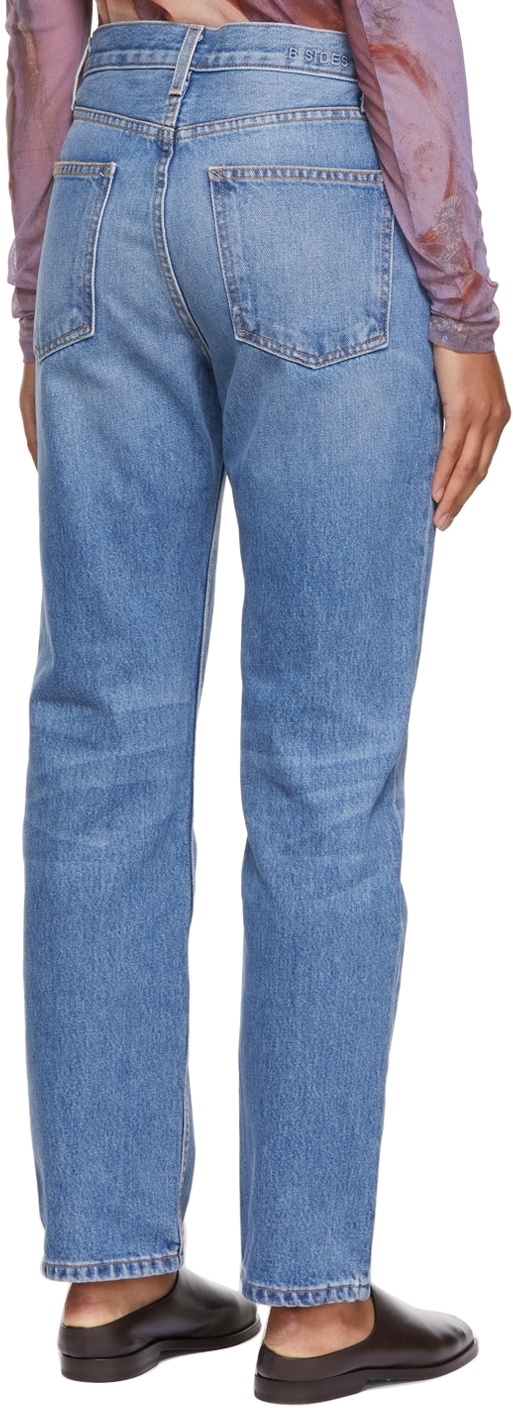 B Sides Blue Arts Straight Jeans