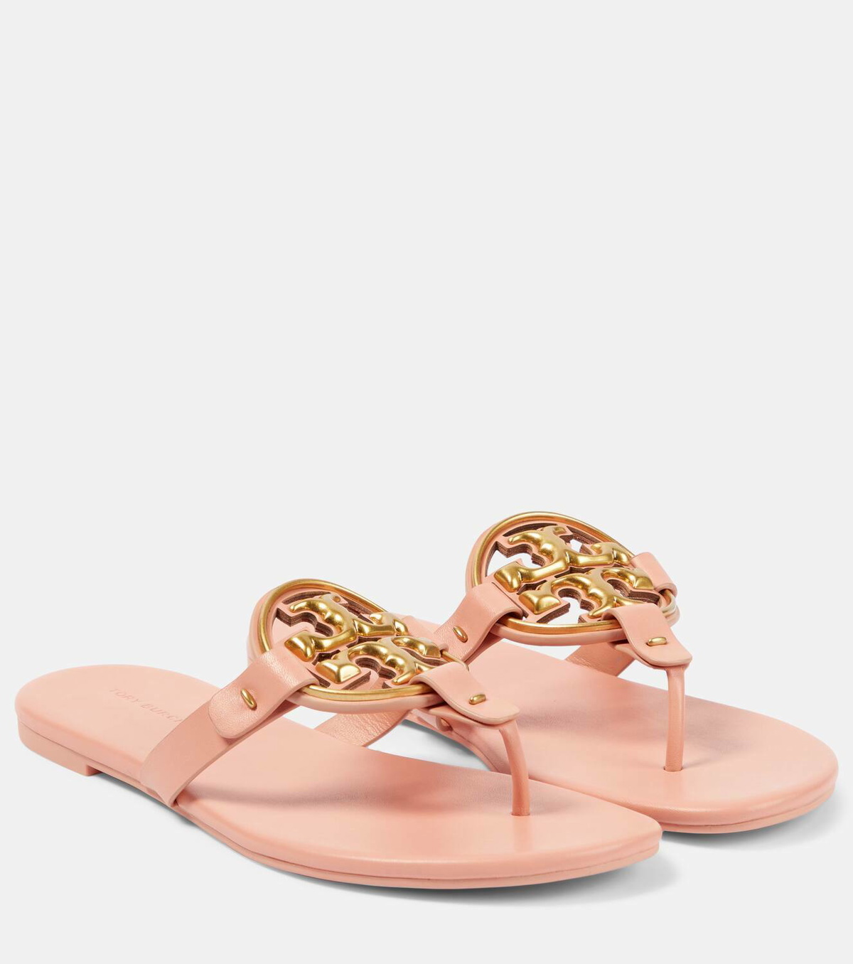 サンダル・ミュール Tory Burch Miller Leather Thong Sandals Tory Burch Miller Leather Logo Wedge Thong Sandals | Neiman