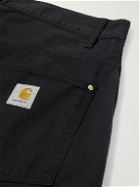Carhartt WIP - Derby Straight-Leg Garment-Dyed Cotton-Twill Trousers - Black